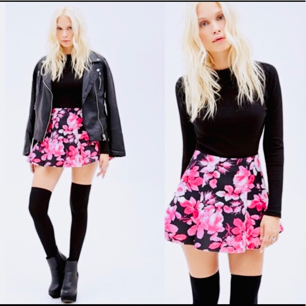 Sexy Circle High Waisted floral Skirt